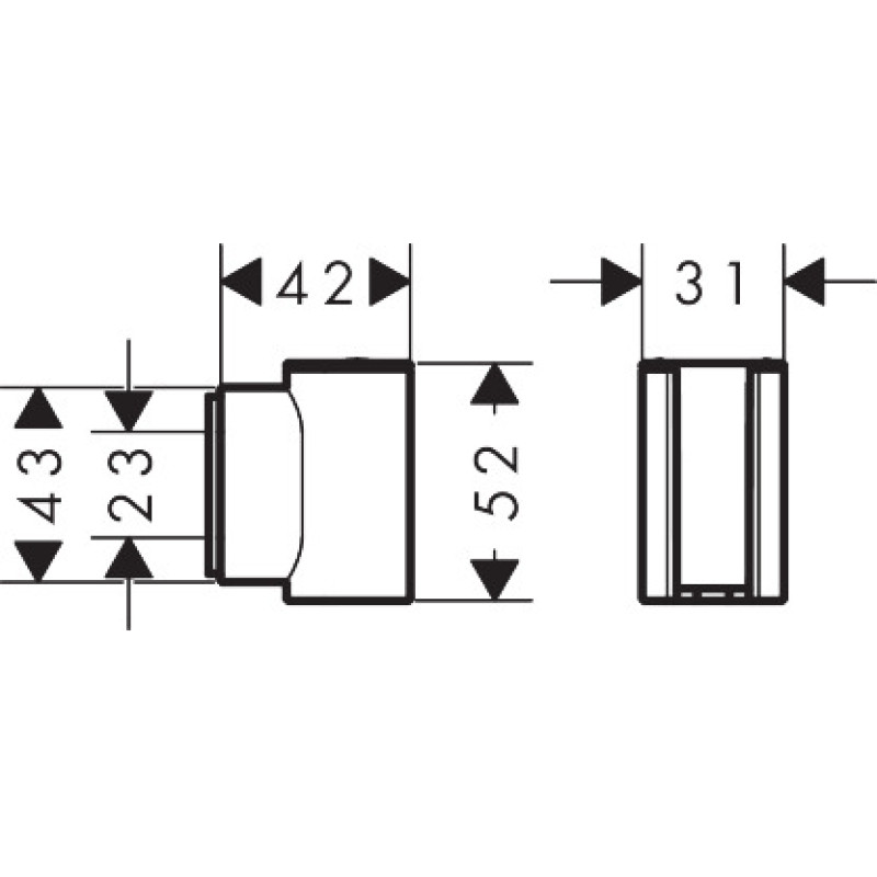 Hansgrohe PORTER FINE тримач для душу, чорний матовий, (28885670)