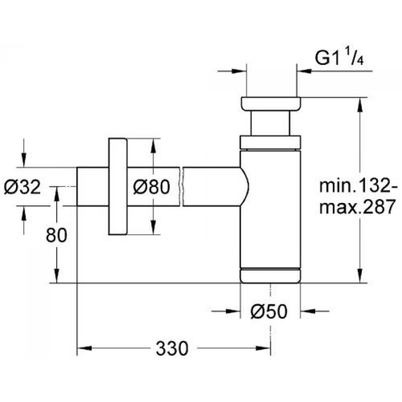Grohe Сифон для раковини 28912000, (28912000)