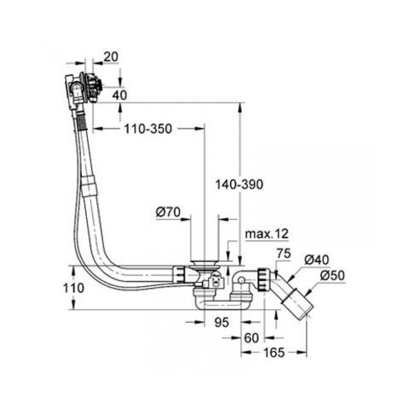 Grohe Talentofill Наливний, зливний і переливний гарнітур (28991000)