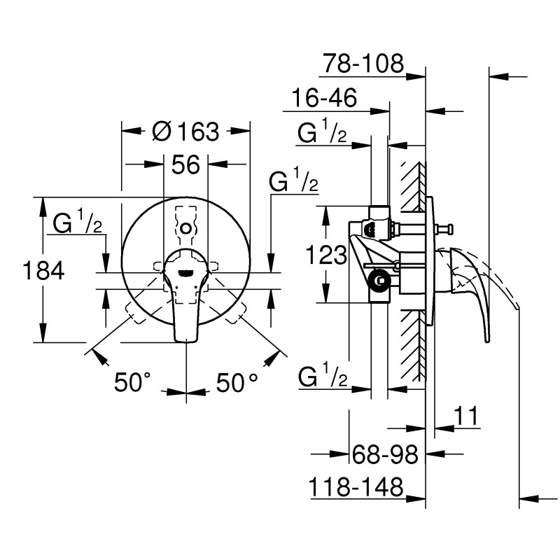 Grohe Змішувач для ванни (29115000)