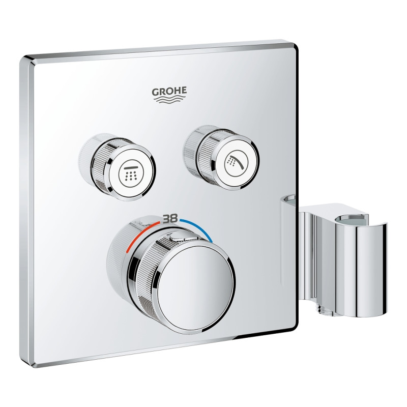 Grohe 29125000 Grohtherm SmartControl Зовнішня частина термостату прихованого монтажу з вбудованим підключенням душу 2 споживачі, хром ohtherm SmartControl Зовнішня частина термостату прихованого монтажу з вбудованим підключенням душу 2 споживачі, хром (2