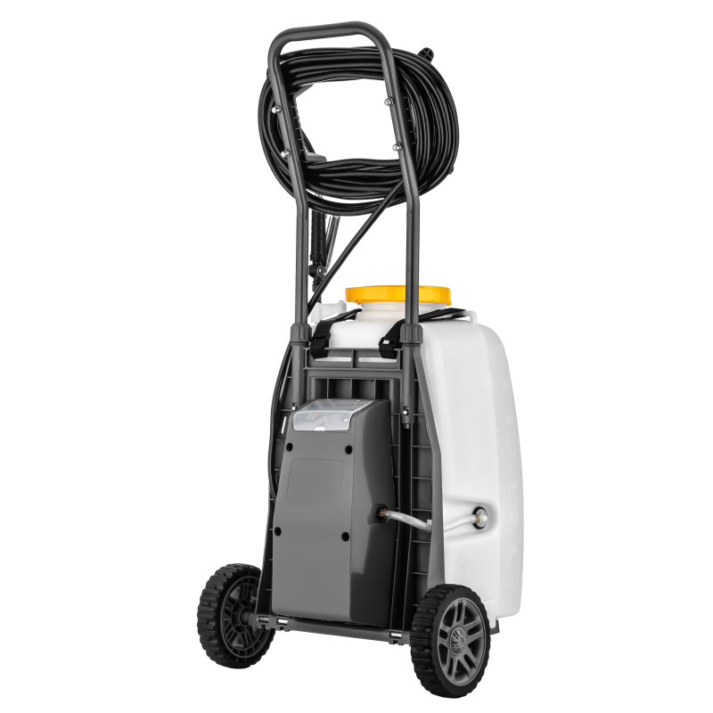 2E Обприскувач акумуляторний AquaSpray 40LR 40л 12В 1х12А·год 7бар 6л·хв 14.5кг вольтметр колеса шланг 15м (2E-40LWBS15)