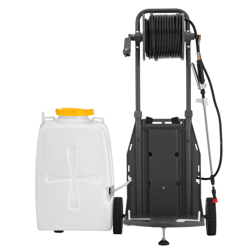 2E Обприскувач акумуляторний AquaSpray 40LRC 40л 12В 1х12А·год 7бар 6л·хв 16кг вольтметр колеса котушка шланг 30м (2E-40LWBS30)