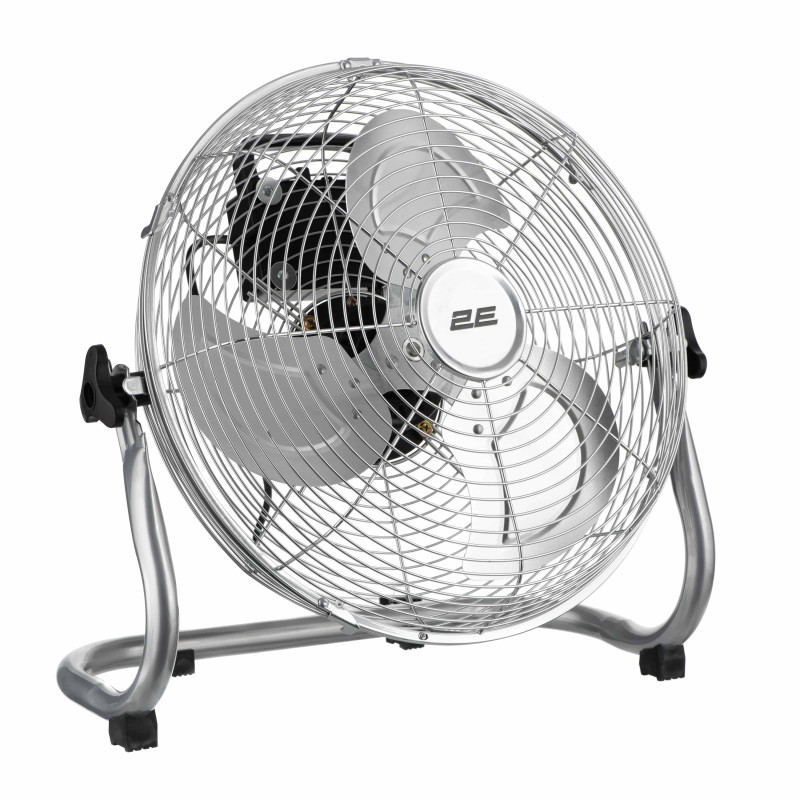 Вентилятор підлоговий 2E PowerWind 30C професійний, 30см, 60Вт, кнопки, двигун мідь 100%, срібний (2E-IF30C)