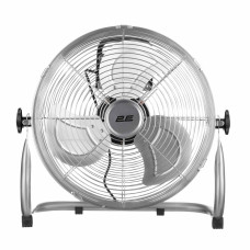 Вентилятор підлоговий 2E PowerWind 35C професійний, 35см, 65Вт, кнопки, двигун мідь 100%, срібний (2E-IF35C)
