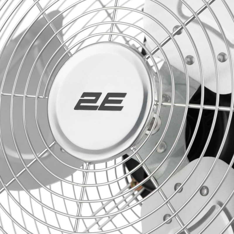Вентилятор підлоговий 2E PowerWind 35C професійний, 35см, 65Вт, кнопки, двигун мідь 100%, срібний (2E-IF35C)