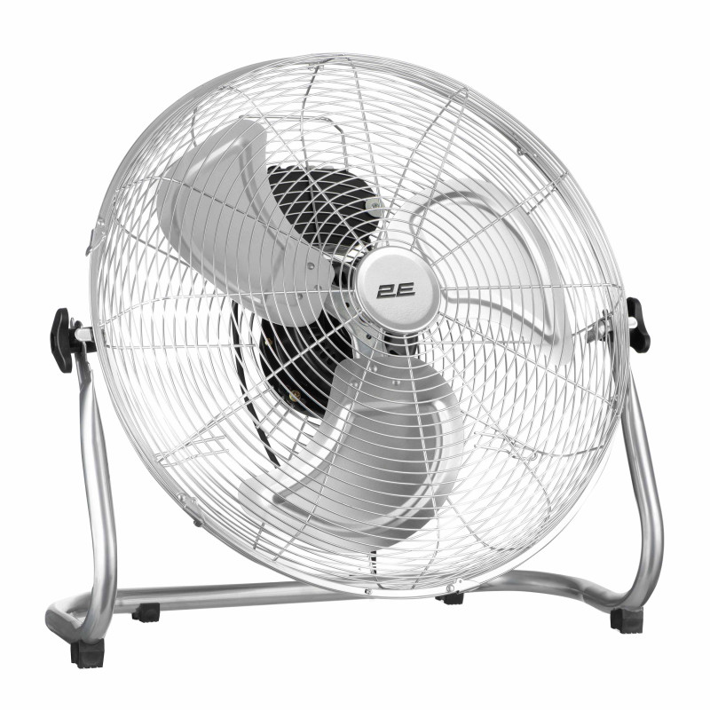 Вентилятор підлоговий 2E PowerWind 45C професійний, 45см, 100Вт, кнопки, двигун мідь 100%, срібний (2E-IF45C)