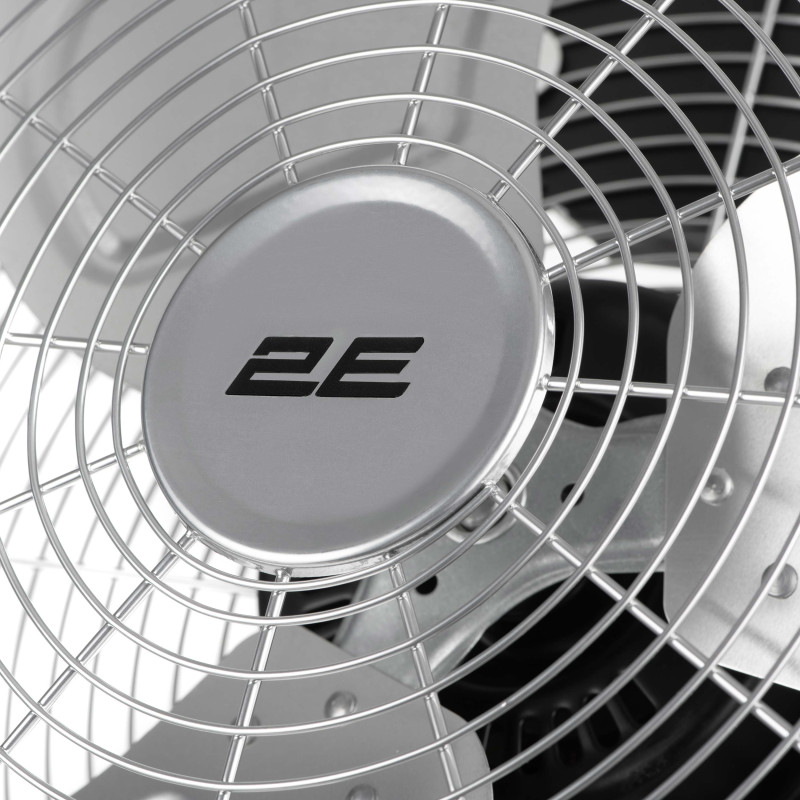 Вентилятор підлоговий 2E PowerWind 45C професійний, 45см, 100Вт, кнопки, двигун мідь 100%, срібний (2E-IF45C)
