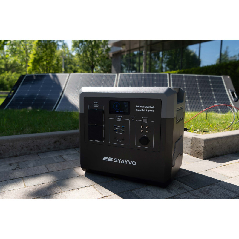 Портативна електростанція 2Е Syayvo 2400 Вт, 2560 Вт/год, WiFi/BT, паралельне підключення, швидка зарядка (2E-PPS24256)