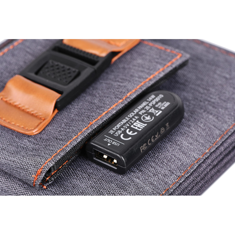 2E Портативна сонячна панель, 14 Вт зарядний пристрій, USB-A 5V/2.4A (2E-PSP0010)