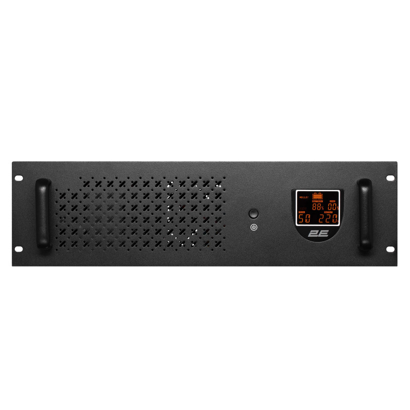 2E Джерело безперебійного живлення RE1500, 1500VA/900W, RM 3U, LCD, USB, 2xSchuko (2E-RE1500)