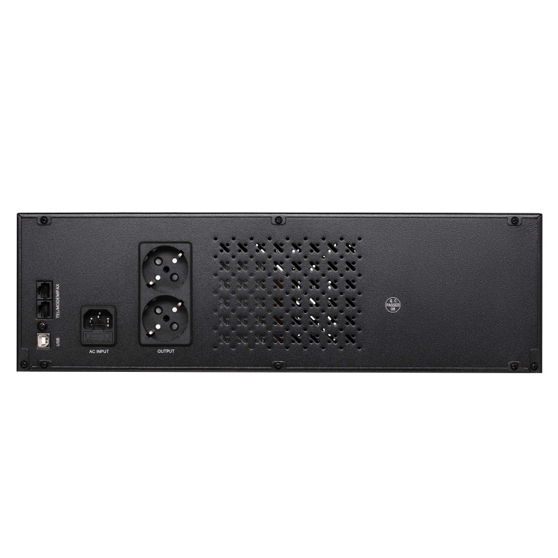 2E Джерело безперебійного живлення RE1500, 1500VA/900W, RM 3U, LCD, USB, 2xSchuko (2E-RE1500)