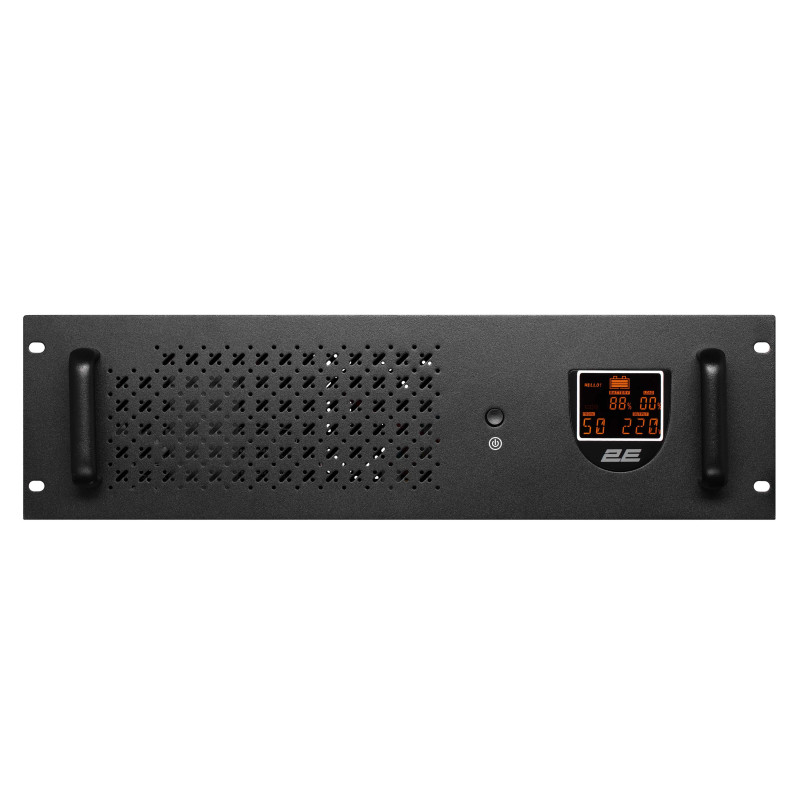 2E Джерело безперебійного живлення RE2000, 2000VA/1200W, RM 3U, LCD, USB, 2xSchuko (2E-RE2000)