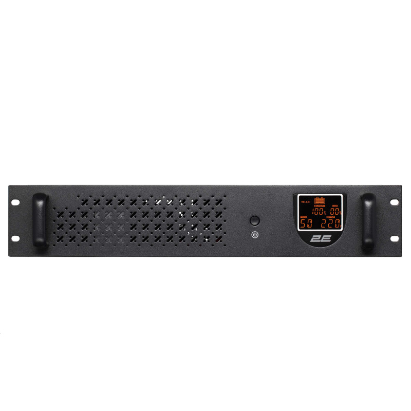 2E Джерело безперебійного живлення RE650, 650VA/360W, RM 2U, LCD, USB, 2xSchuko (2E-RE650)