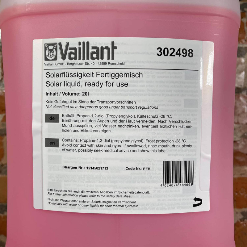 VAILLANT Теплоносій для сонячних систем 20 л, готова суміш (302498)