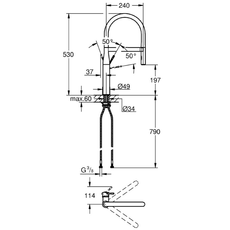 Grohe Змішувач для кухні Essence New (30294000)