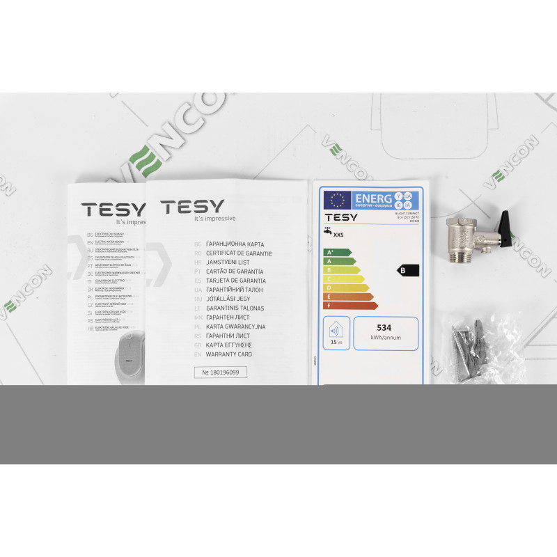 TESY Бойлер 15 л Compact Line Bilight GCA 1515 L52 RC (304139)