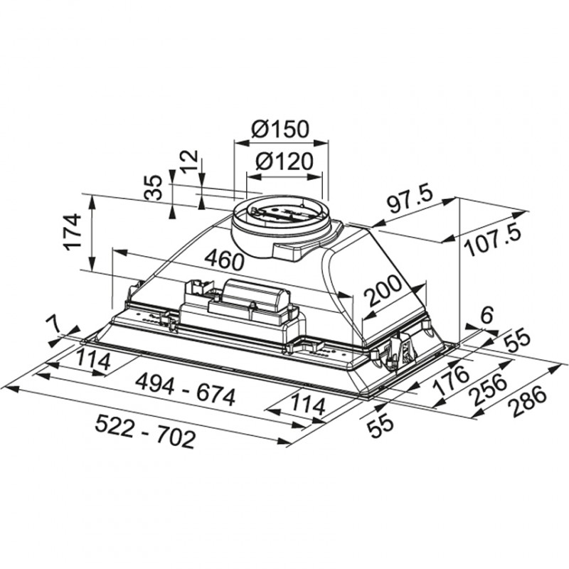Franke Витяжка вбудована Inca Smart FBI 705 GR (3050599533)