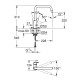 Grohe EUROSMART смеситель для кухни однорычажный, U-излив, цвет черный матовый, (305672430)