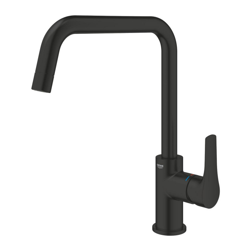Grohe EUROSMART смеситель для кухни однорычажный, U-излив, цвет черный матовый, (305672430)