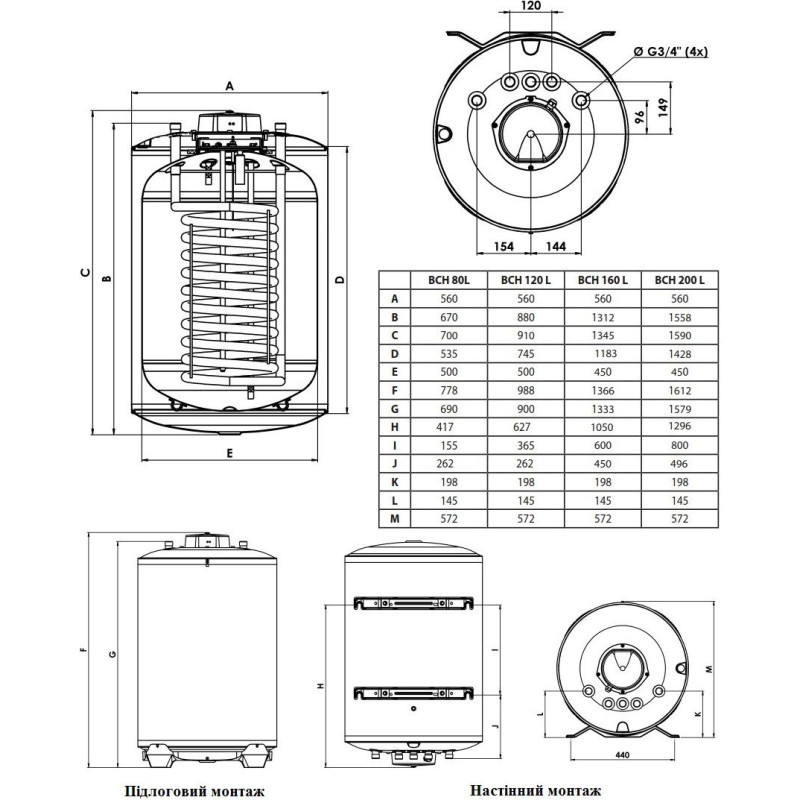 ARISTON Ariston Водонагреватель (бойлер) косвенного нагрева BCH CD1 160 ARI - EU