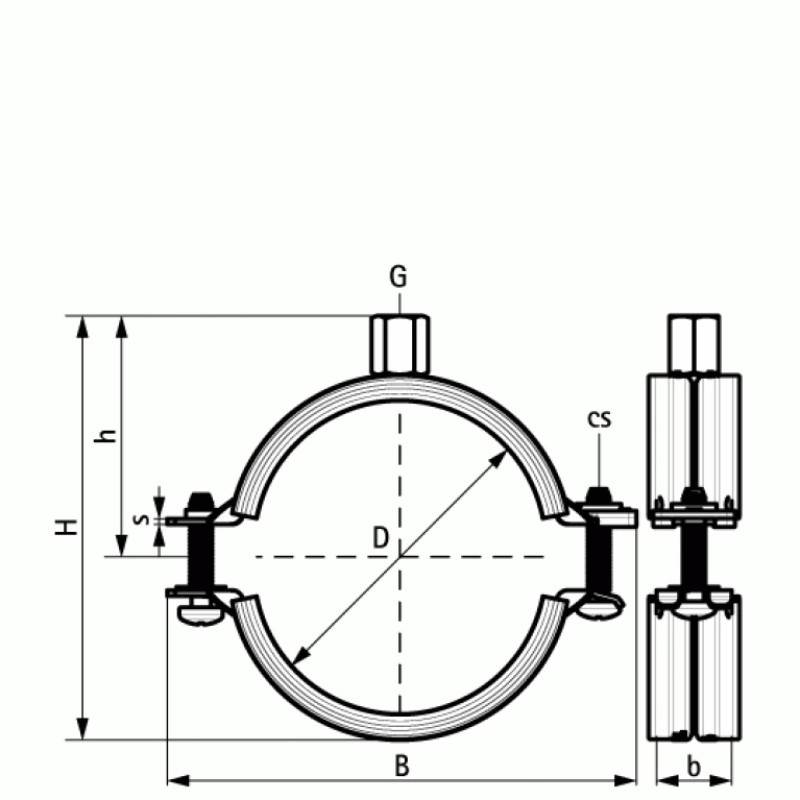 Walraven Хому́т Bifix® G2 M8/10 BUP1000 D 100-105 мм 31085105