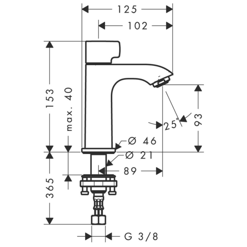 Hansgrohe Metris Змішувач для раковини, одноважiльний, (31166000)