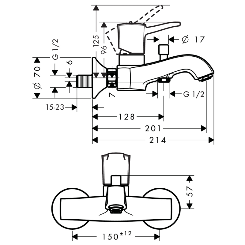 Hansgrohe Змішувач для ванни Metropol Classic (31340090)