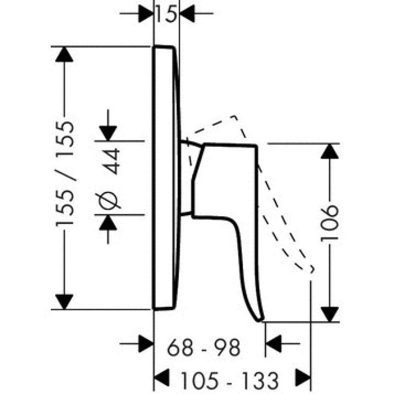 Hansgrohe Metris Змішувач для ванни, одноважiльний, (31456000)