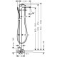 Hansgrohe Metris Змiшувач для ванни, пiдлоговий, (31471000)