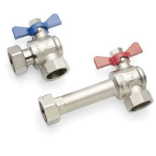 REHAU Комплект кутових кульових кранів G1” (315224001)