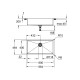 Grohe Мийка для кухні 864 x 464 мм, 1 чаша, матова, в рівень зі стільницею (31580SD1)
