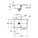 Grohe Мийка для кухні 780 x 500 мм, Granite Black (31639AP0)
