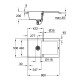 Grohe Мийка для кухні 860 х 500 мм, Granite Black (31644AP0)