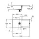 Grohe Мийка для кухні 1000 х 500 мм, Granite Black (31645AP0)