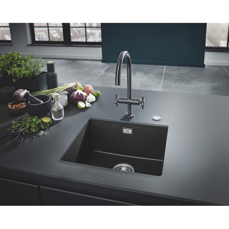 Grohe Мийка для кухні 457 x 406 мм, Granite Black (31653AP0)