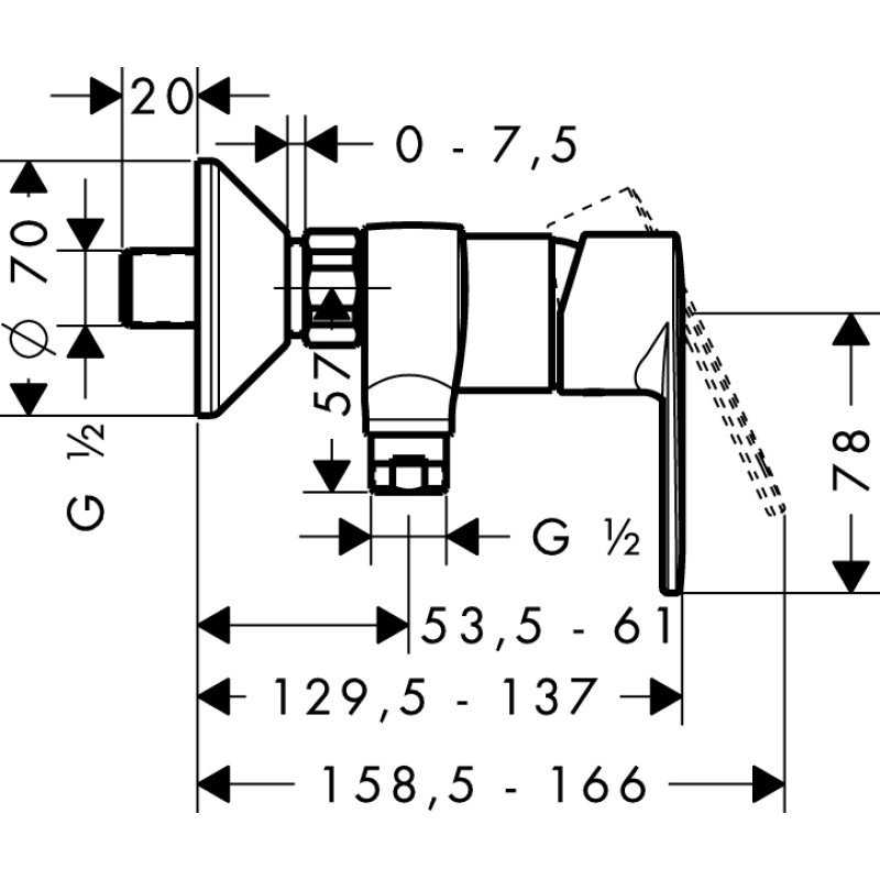 Hansgrohe Змішувач для душу Talis E2 (31662000)