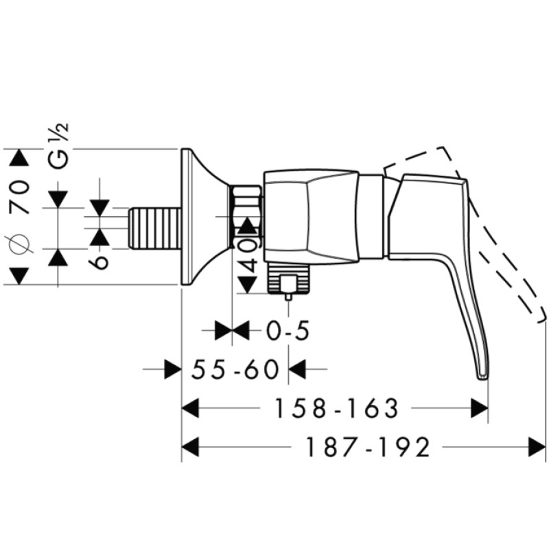 Hansgrohe Змішувач для душу Metris Classis (31672000)