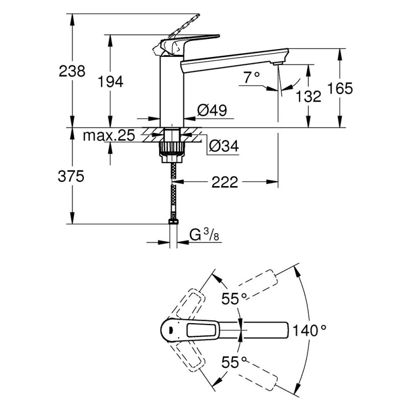 Grohe Змішувач для мийки Bauloop M-size (31706000)