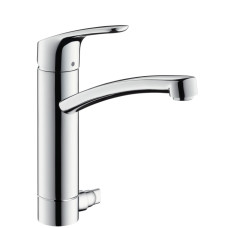 Hansgrohe Focus E2 Змішувач для кухні, одноважiльний з запірним вентилем до посудомийній машині, (31803000)