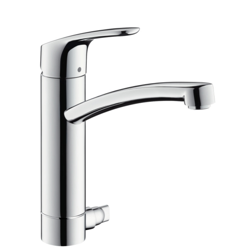 Hansgrohe Focus E2 Змішувач для кухні, одноважiльний з запірним вентилем до посудомийній машині, (31803000)