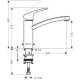 Hansgrohe Focus E 2 Змішувач для кухні, одноважiльний, (31806800)