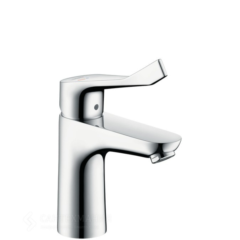 Hansgrohe Focus Care Змішувач для раковини 100 CoolStart, без зливного гарнитура, з довгою ручкою, хром, (31917000)