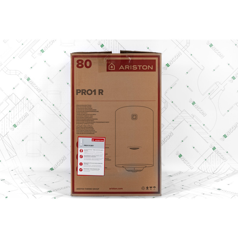 ARISTON Бойлер 80 л. PRO1 R 80V 1,5K PL DRY