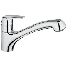 Grohe EURODISC-змішувач одноважiльний для Кухні (Гнучкий підвока, висувний вилив на 2 режими), хром, (32257001)