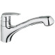 Grohe EURODISC-змішувач одноважiльний для Кухні (Гнучкий підвока, висувний вилив на 2 режими), хром, (32257001)