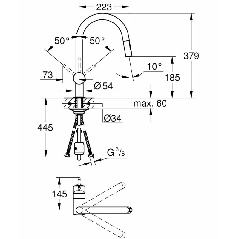 Grohe Змішувач для кухні Minta (32321002)
