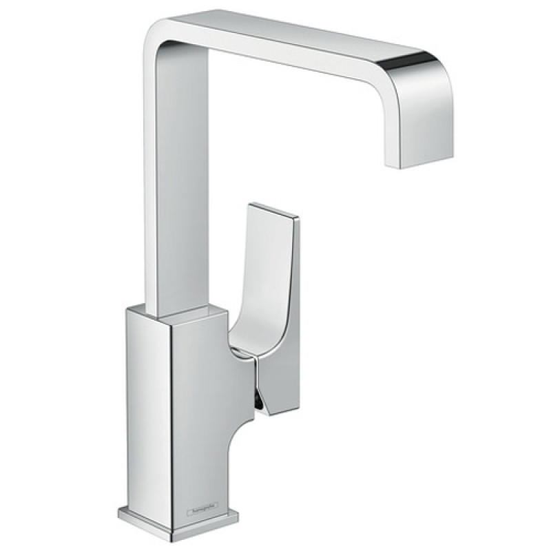 Hansgrohe Metropol Смеситель для раковини, одноважiльний з донним клапаном push-open, хром, (32511000)