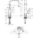 Hansgrohe Metropol Смеситель для раковини, одноважiльний з донним клапаном push-open, хром, (32511000)
