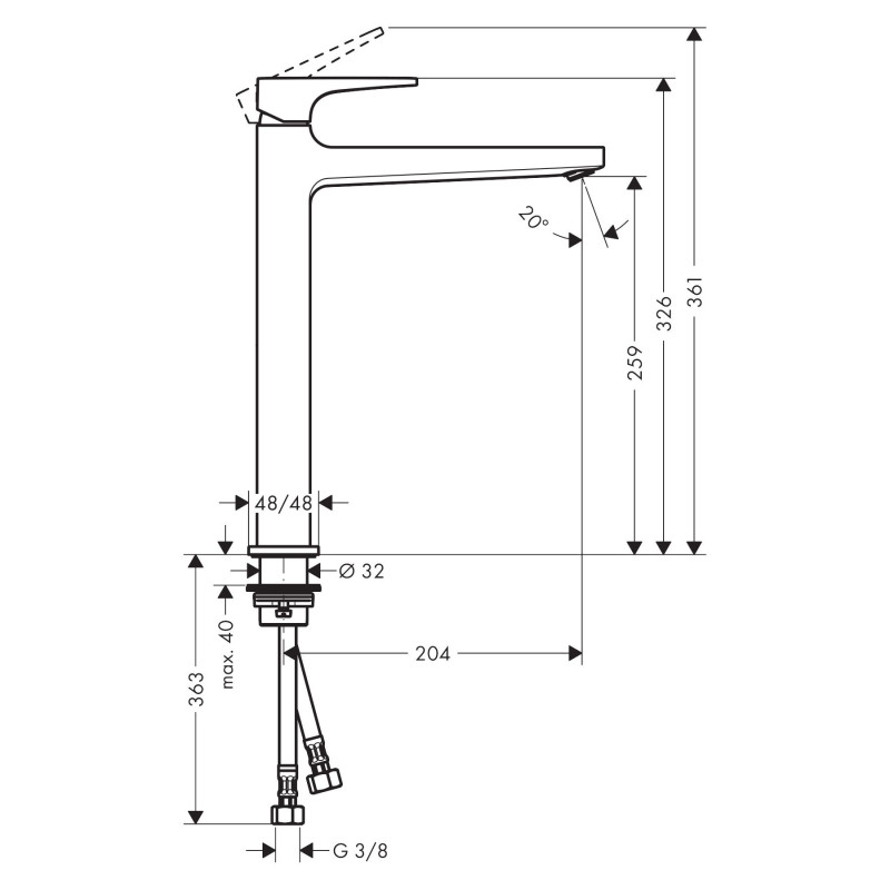 Hansgrohe Змішувач для раковини Metropol (32512670)